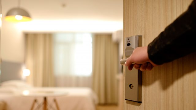 Concierge Hotel Door Stock Image