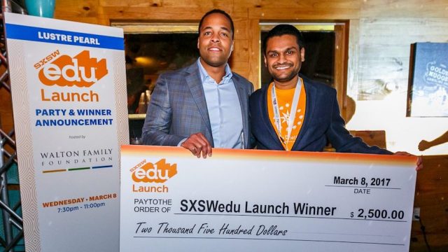 Launch Startup Competition Winner, The Whether powered by Better Weekdays, Founder & CEO, Chris Motley and Co-Founder Kunal Parbadia.