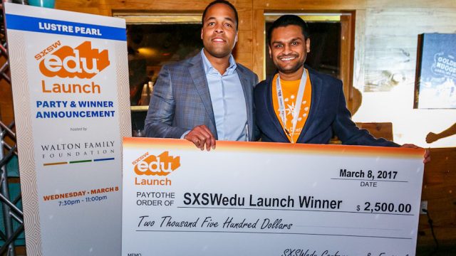 Launch Startup Competition Winner, The Whether powered by Better Weekdays, Founder & CEO, Chris Motley and Co-Founder Kunal Parbadia.