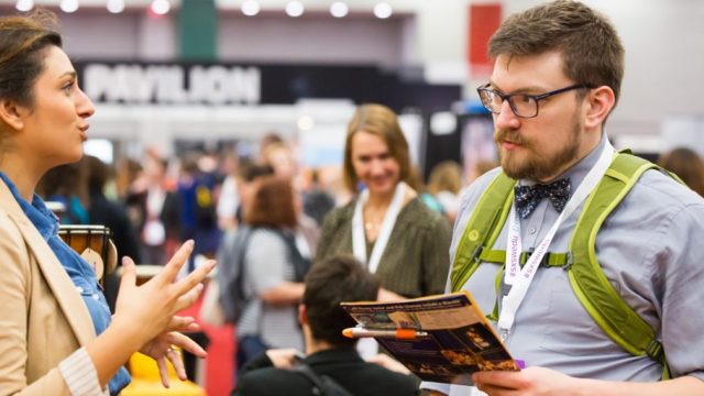 SXSW EDU 2017 Expo attendees networking.
