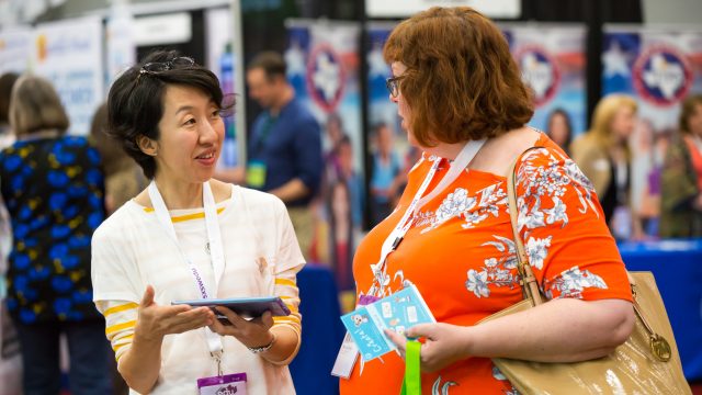 SXSW EDU 2017 Expo attendees networking.