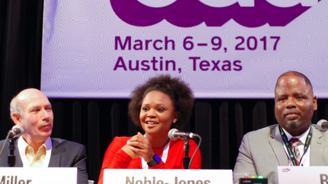 SXSW EDU 2017 PanelPicker Session - Case Study, Facing Ferguson: A News Literacy Case Study featuring Alan Miller, Brittany Noble-Jones, Callie Crossley, Steve Becton. Photo by Kara Mosher.