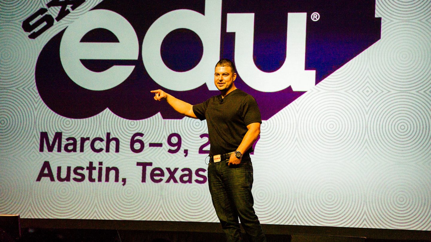 Roberto Rivera speaking on SEL at SXSW EDU 2017.