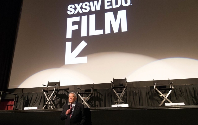 SXSW EDU Film 2018, Fail State introduction by Dan Rather. Photo by Steve Rogers.