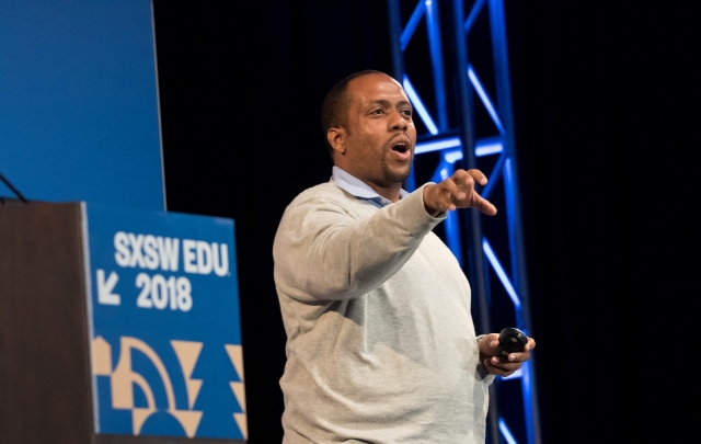 SXSW EDU 2018 Featured Speaker, Jose Luis Vilson. Photo by Steven Snow.