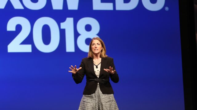 Jessica Lahey Teaching the Gift of Failure keynote at SXSW EDU 2018. Photo by Diego Donamaria.