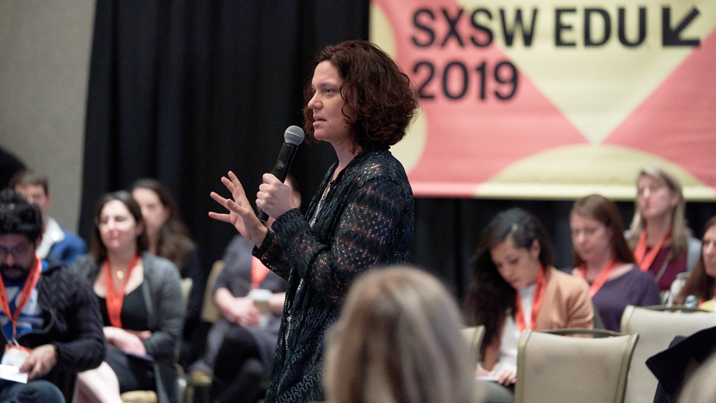 Connie Yowell speaking during SXSW EDU 2019 session, Building Equitable Education Ecosystems.