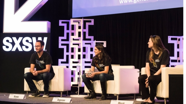 Genes in Space STEM Challenge talk at SXSW EDU 2018 – photo by Marlyn Garcia.