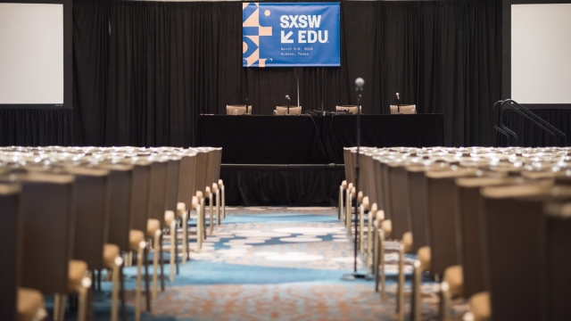 SXSW EDU 2018 case study room set – photo by Alejandro Mendoza.