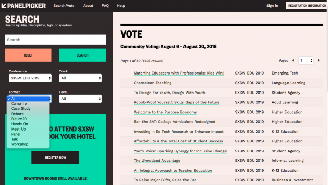 PanelPicker Voting Format