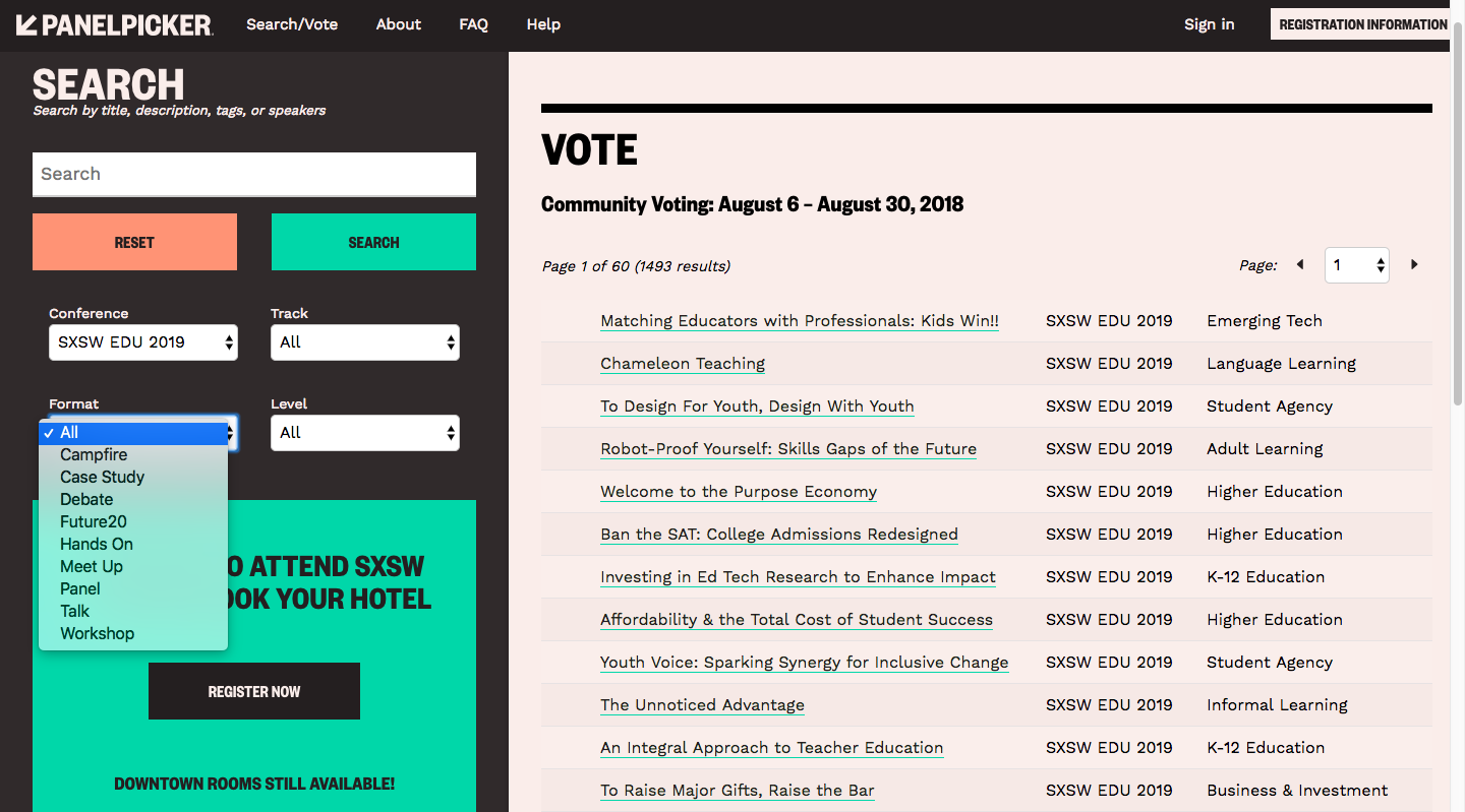 PanelPicker Voting Format