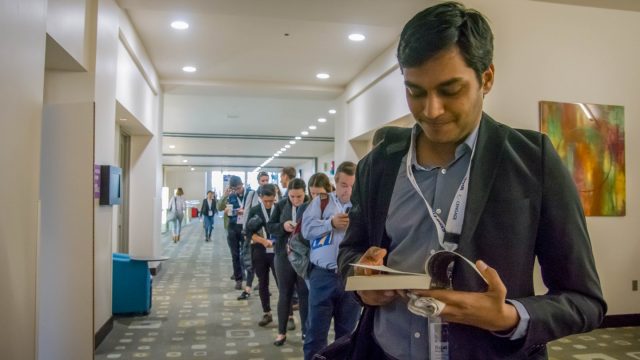 danah boyd book signing at SXSW EDU 2018. Photo by Levi Thompson.