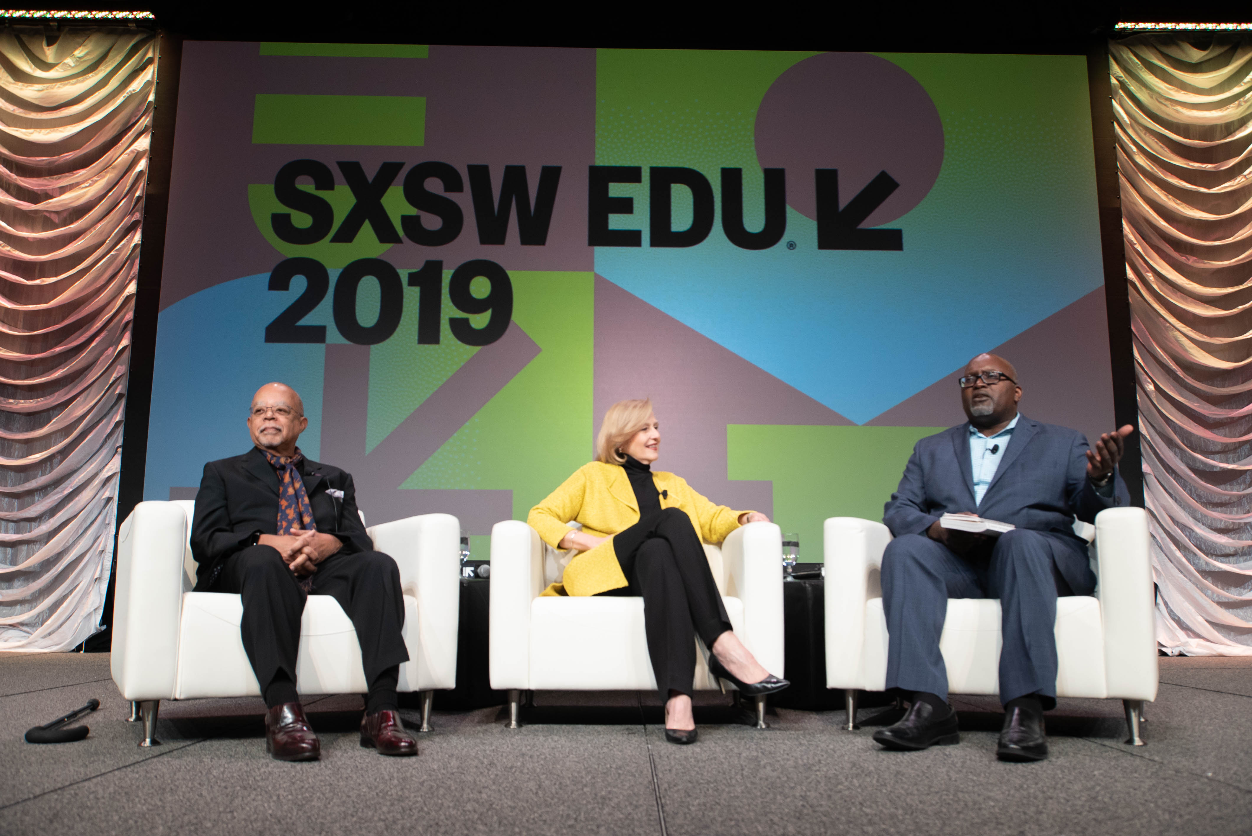 Henry Louis Gates Jr & Paula Kerger keynote at SXSW EDU, Reconstruction: America After the Civil War. Photo by Alexa Gonzalez.