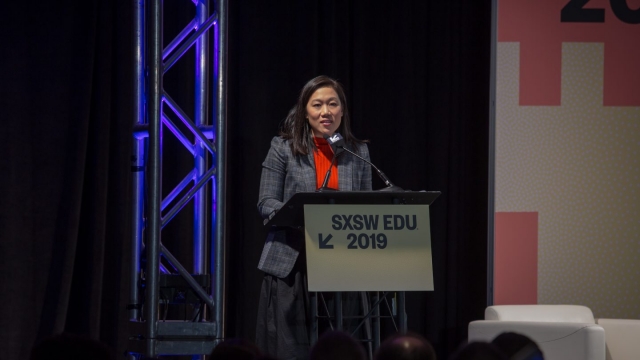 Priscilla Chan Introducing Translating Research into Practice at SXSW EDU 2019. Photo by Sophie Milton.