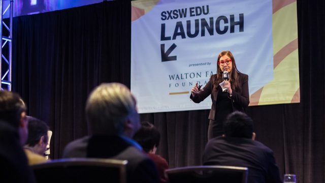 SXSW EDU 2019 Launch competition pitch. Photo by Holly Jee.