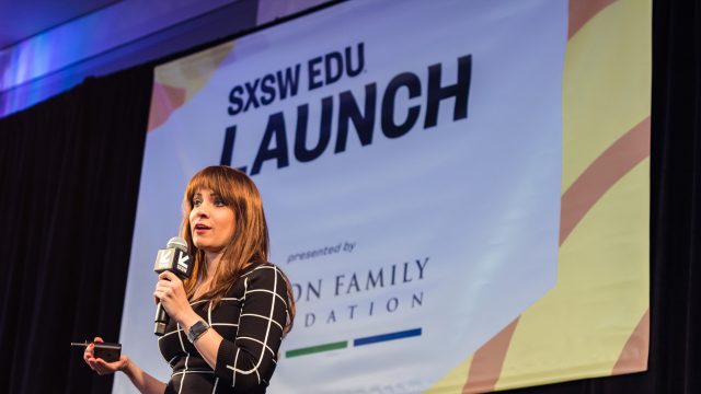 Launch Competition, hosted by the Walton Family Foundation, at SXSW EDU 2019. Photo by Holly Jee.