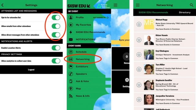 SXSW EDU App attendee SXSW EDU Recommends