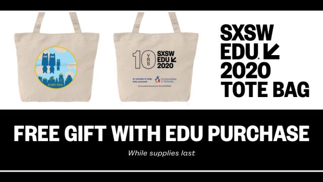 SXSW EDU tote bag