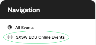 SXSW EDU Schedule Navigation