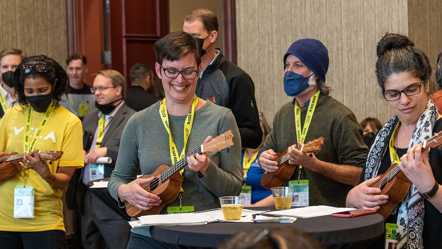 Sips & Strums - Ukulele for All! - SXSW EDU 2022 - Stephen Olker